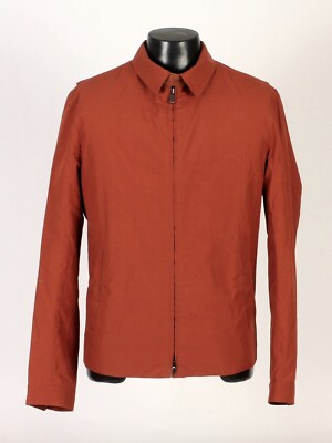 Loro Piana Cotton / Silk / Suede Jacket - Orange - M - $3295
