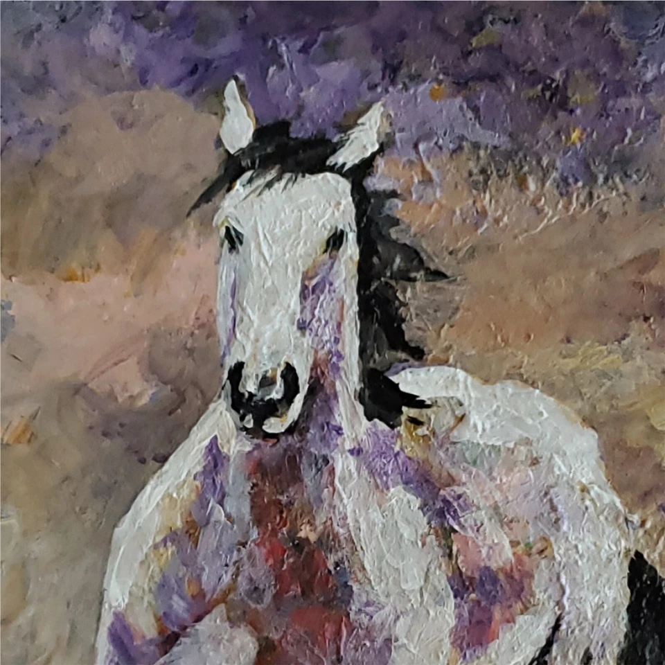 Андре Длухос вестерн лошадь конное ранчо оригинальное искусство акриловая живопись - Изображение 2 из 4