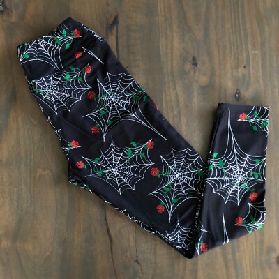  Rose Spider Web - Charlies Project  Leggings Size Tween Women's Size 4 *NWT*