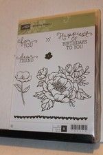 e Stampin Up Birthday Blooms 8 pc little staining