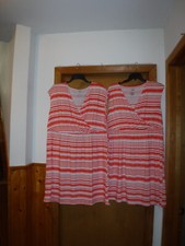 Size Plus Short Sleeve Dresses ,Sonoma,size 3X,1X, Red White Striped NWT