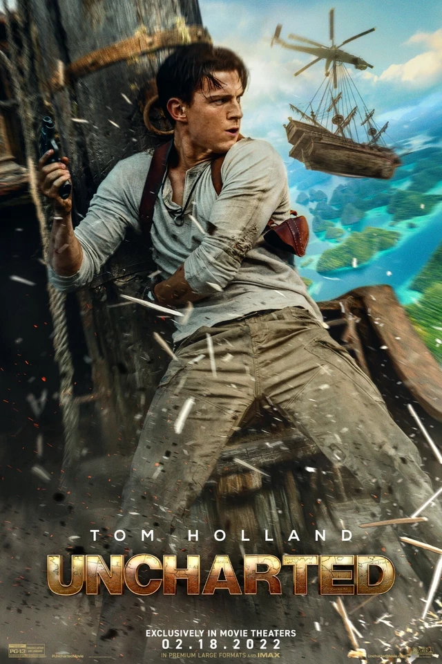 Uncharted movie poster (d) - 11" x 17" - Tom Holland