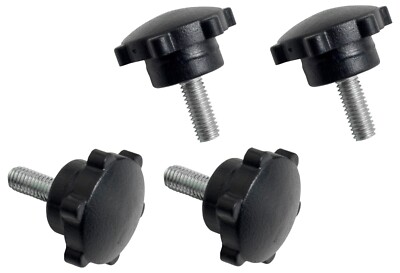 2 Lot Roadpro RPKN-5P CB BLACK Plastic OEM 5mm Thread Replacement Knobs Bag of 2