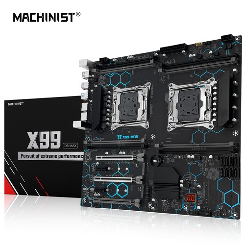 MACHINIST X99 2011-v3 Xeon Dual CPU Motherboard LGA V3 V4 DDR4 NVME M.2 SATA III - Picture 21 of 21