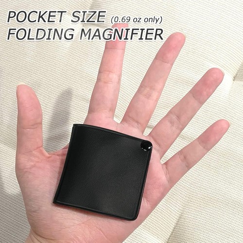 MAGDEPO 6X Small Pocket Size Folding Magnifier 1.75" Acrylic Magnifying Lens - Picture 4 of 11