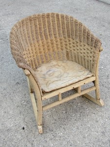 child's wicker rocking chair