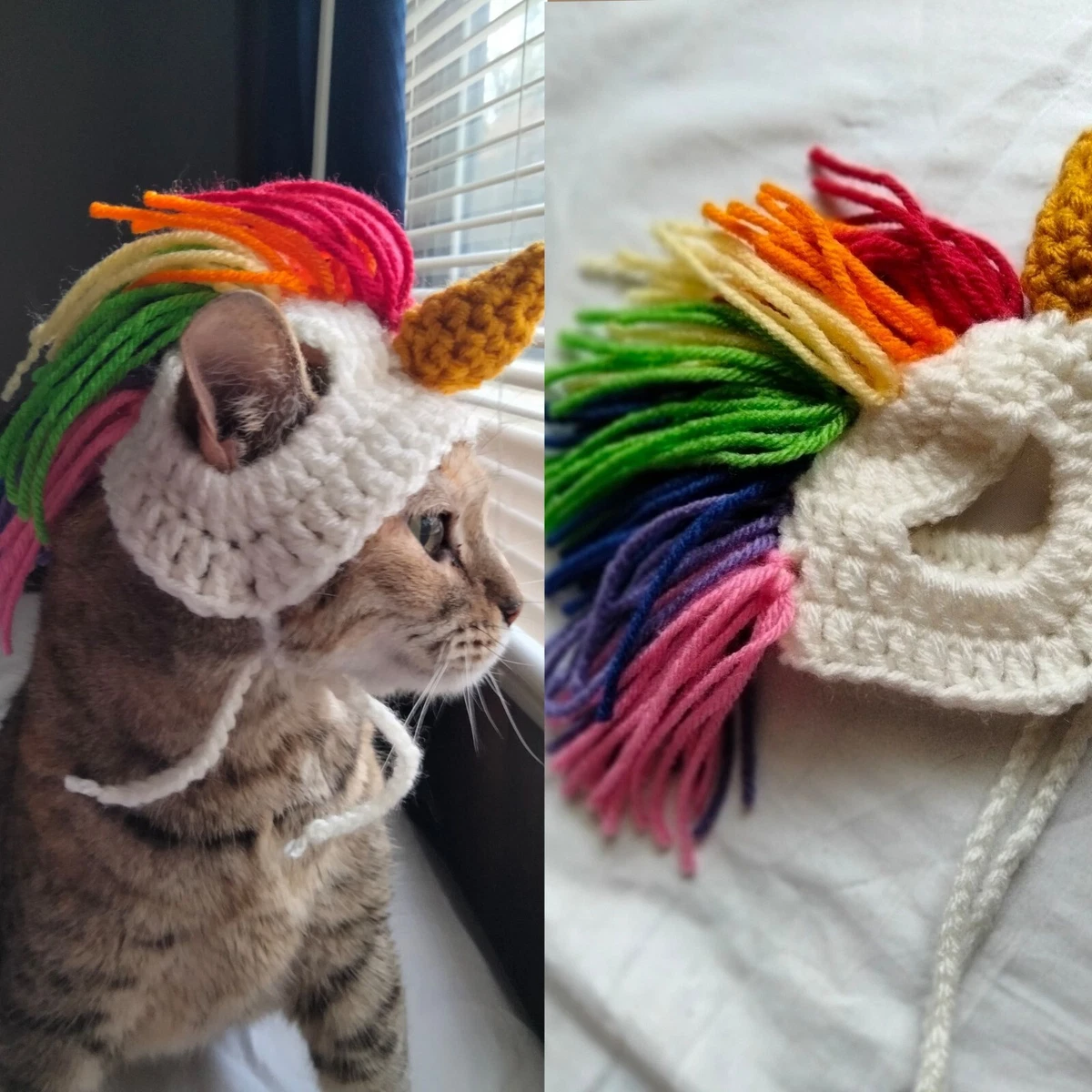Unicorn hat top for dogs