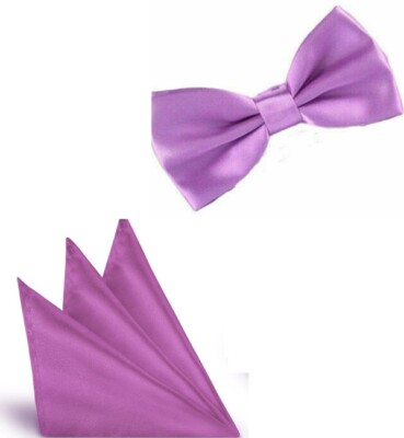 Set Fliege & Einstecktuch Unisex Wedding Hochzeit Feier E21+#21 Flieder Lila