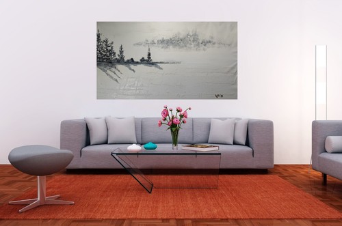 XXL 411 Kunst Auktion Gemälde Art Work auf Leinwand signiert t. g. kellnberger - Bild 6 von 12