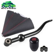 DUAL BEND SHORT THROW SHIFTER + SHIFT KNOB + SHIFTER BOOT FOR CIVIC 88-00 EK EG