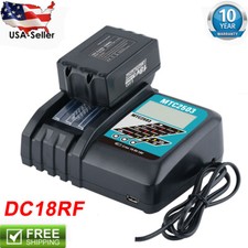 Battery Charger DC18RF 18V LXT Lithium-ion For Makita 14.4V-18V Li-lon Battery