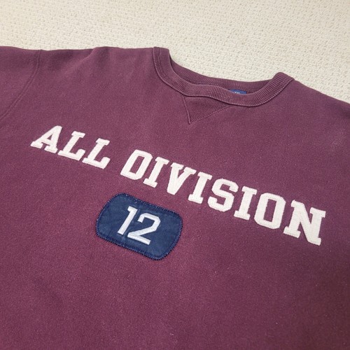 GAP Sweater Boys 2XL Purple All Division 12 Crew Neck Long Sleeve Pullover Youth - Picture 2 of 7