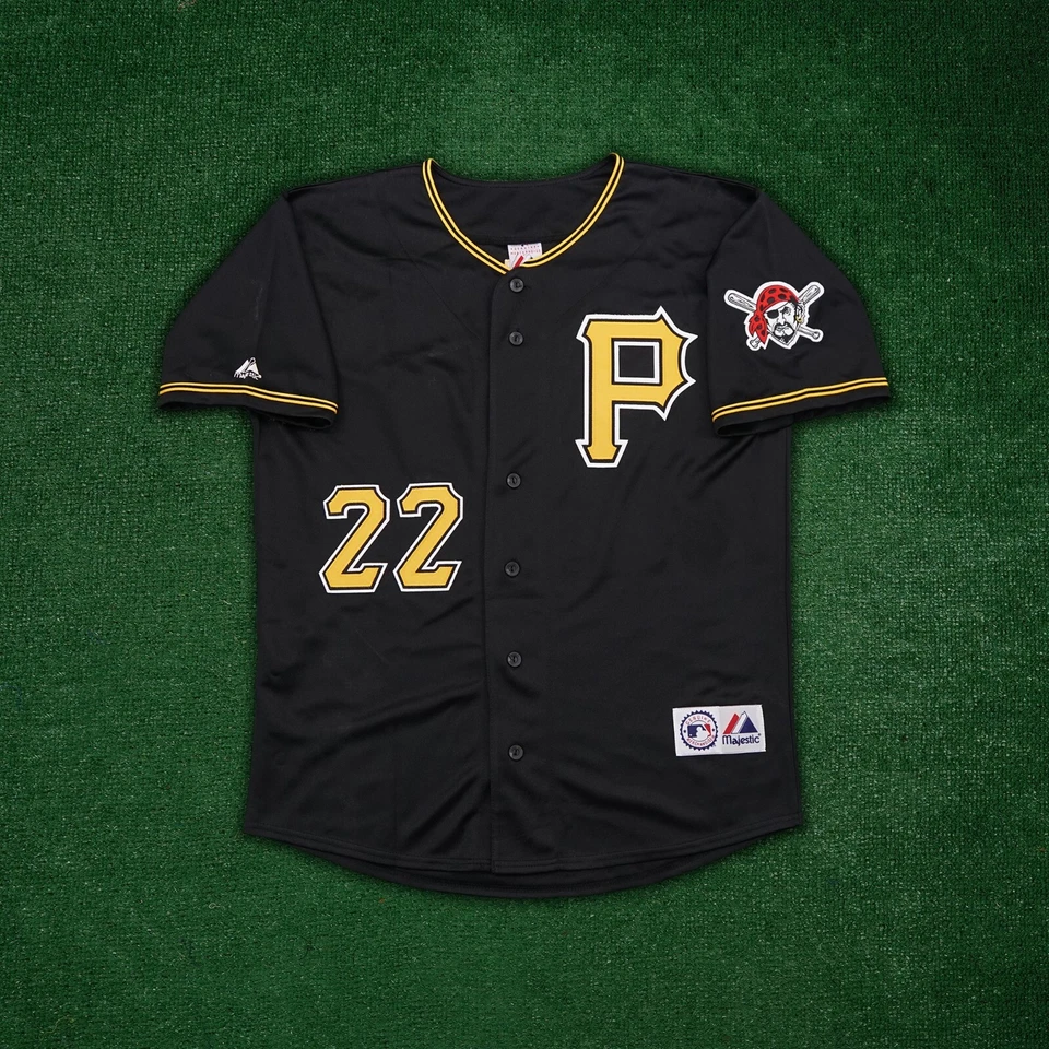 Camiseta deportiva negra alternativa Andrew McCutchen Piratas de Pittsburgh para hombre con parche Foto 2 de 4