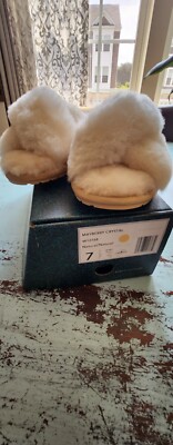 NEW EMU Australia Mayberry Crystal Sheepskin Slippers In Natural