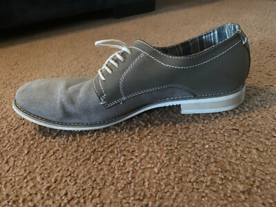 STEVE MADDEN Men\'s Gray Canvas Oxfords Shoes Steve Madden P-First Gray Canvas Casual Lace Up Oxfords  main image 3
