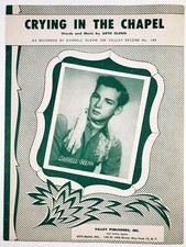 Crying In The Chapel Artie Darrell Glenn 1953 Sheet Music Piano Country Uke Vtg
