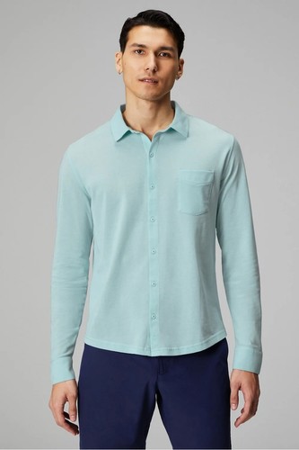 Fabletics The Dash Long Sleeve Button Up Shirt (XL)