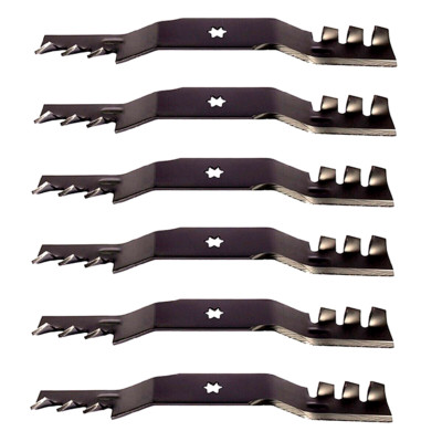 6pk Mulching Blades fit Cub Cadet LTX1050 i1050 LT1050 SLT1050 RZT50 ZTT50 SL500