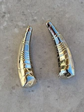 Flawed Triceratops Horns for MegaZord Chrome Plated Metal Spare Zord Replacement