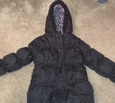 PINK PLATINUM BLACK JACKET SIZE 4 GIRLS INSULATED JACKET CHILDREN