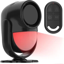 125Db Loud Motion Sensor Alarm with 328Ft Remote Control(40Ft PIR Detector, 3*AA