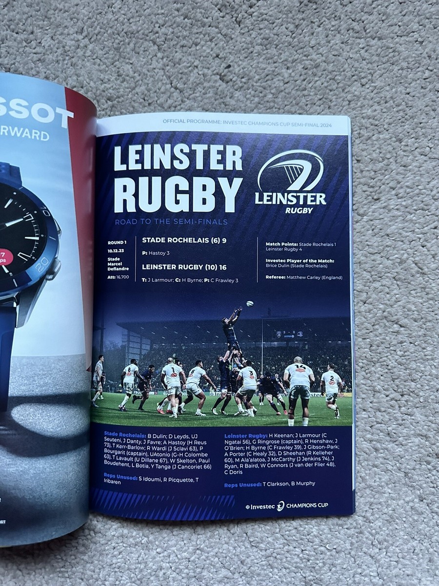 Leinster V Northampton Saints Champions Cup Rugby Semi Final 2024