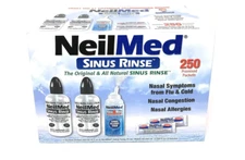 NeilMed Sinus Rinse - 2x8fl oz Bottles Nasamist Saline Spray 75mL - 250 packets