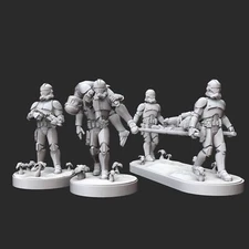 Star Wars Legion Phase 2 Clone Troopers Unit Expansion Proxy Models 3d Printed