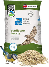 RSPB Sunflower Hearts Wild Bird Food 4Kg, High in Energy & Protein, Great for Bi 6.76 per kilo