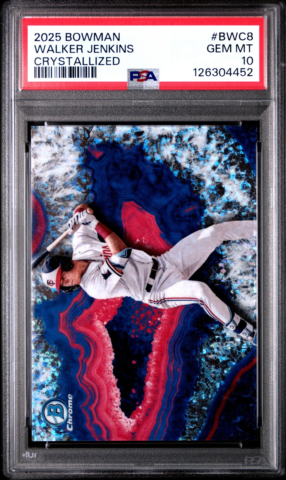 2025 BOWMAN CRYSTALLIZED #BWC8 WALKER JENKINS PSA 10