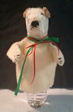 Vintage Steiff Fox Terrier mohair hand puppet dog plush