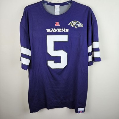 NFL レイブンズ アメフト 刺繍 ゲームシャツ FLACCO ユニフォーム Baltimore Ravens Flacco #5 NFL Team Apparel Jersey Size Large
