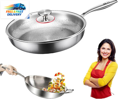 2026 New Titanium Hammered Pan Pro with Lid, Titanium Pans for Cooking -Durable