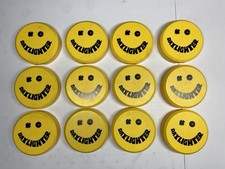 Lot Of 12 Vintage Kc Hilites Daylighter 6 Yellow Round Plastic Light Cover