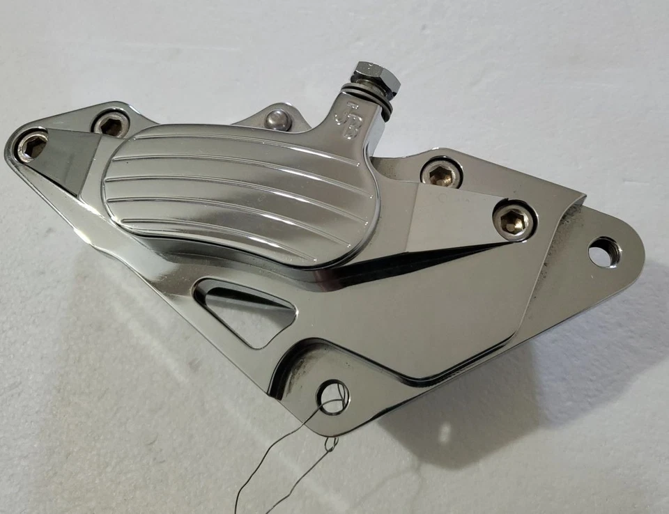 Pinza de freno delantera derecha cromada JB Jay 1987-1994 Harley FXR??  *LEER* Foto 2 de 4