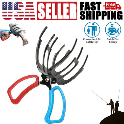 3Teeth Fishing Plier Gripper Metal Fish Control Clamp Claw Grip Non-slip Tools