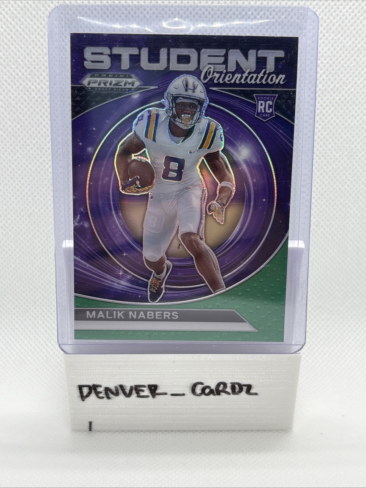 2024 Prizm Draft Picks -Student Orientation Malik Nabers #SO-MN Green Prizm (RC)