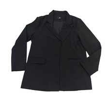 HAVE Los Angeles Womens Black Open Front Blazer Jacket Size L