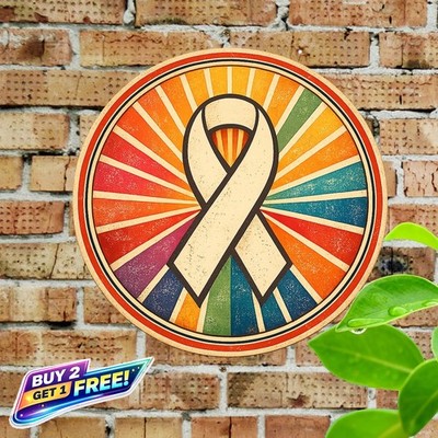 Colorful Ribs Round Aluminum Sign BBQ Kitchen Decor 8x8