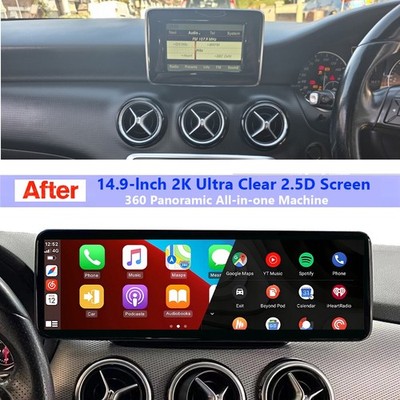 14,9'' Android 14 8+128GB Carplay Autoradio Navi Mercedes C/GLC Klasse W205 X253