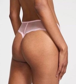 Lot 5 Victoria&rsquo;s Secret sz M No-Show Thong String Panty Bundle Pack Back Mesh