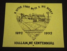 HALLAM NEBRASKA Centennial (1892-1992) Calendar Complete, Great Pictures plus