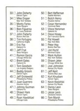 1992 Donruss #131 Checklist : 636-716 (Pack version)