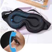 3D Travel Silk Eye Mask Sleeping Soft Padded Shade Cover Rest Relax Blindfold...