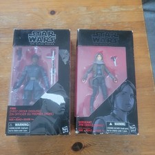 star wars figurines Black series Finn and Sargeant Jyn erso