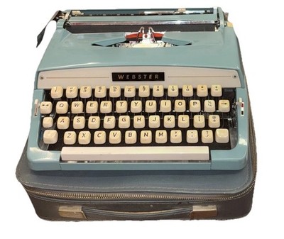 Vintage 1960s Brother Webster Portable Typewriter In Original