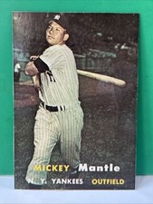 1957 Topps - Mickey Mantle #95 Reprint (assuming) No Border Altered Cut