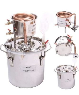 Fayelong Neu 3 Gal 12 Liter Kupfer Alkohol Wein Mondschein Destille Spirituosen Kessel