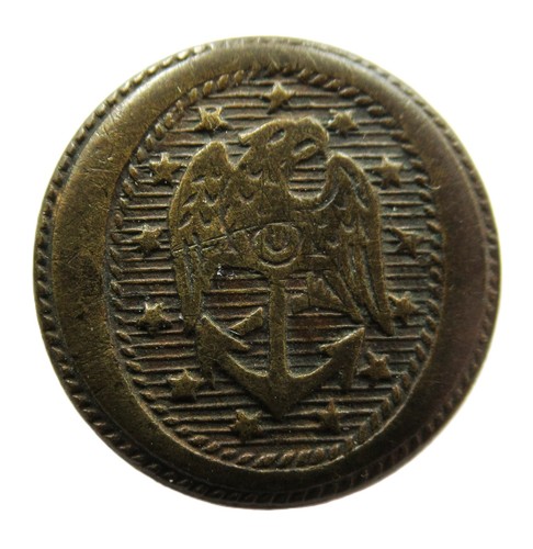 Early 1 Piece Federal Navy Button with 13 Stars and Shank Albert NA86 Cuff 15mm