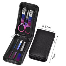 9-18PCS Stainless Steel Manicure Pedicure Nail Care Kit Travel Case Set
